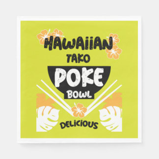 Hawaiian Poke Bowl Tako Poke Serviette