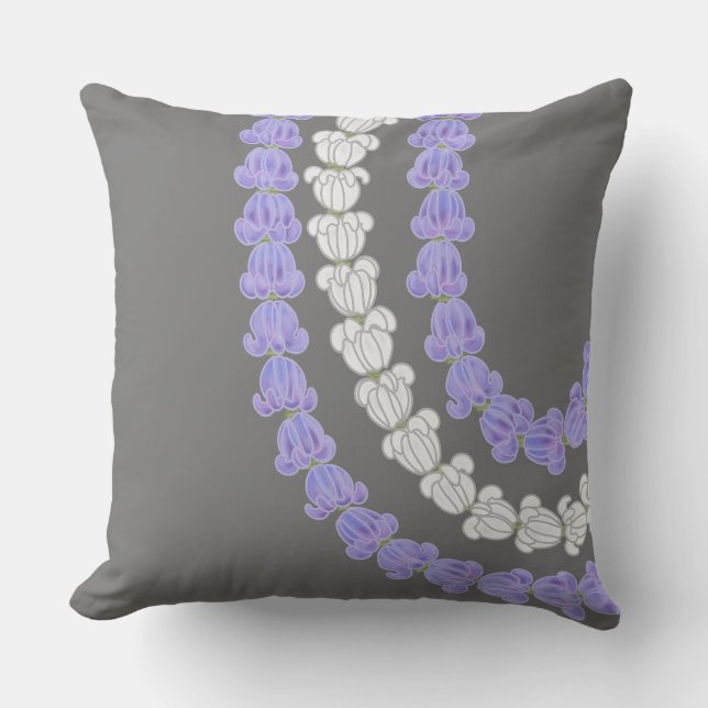 Hawaiian Print Crown Blume lei Kissen (Vorderseite)