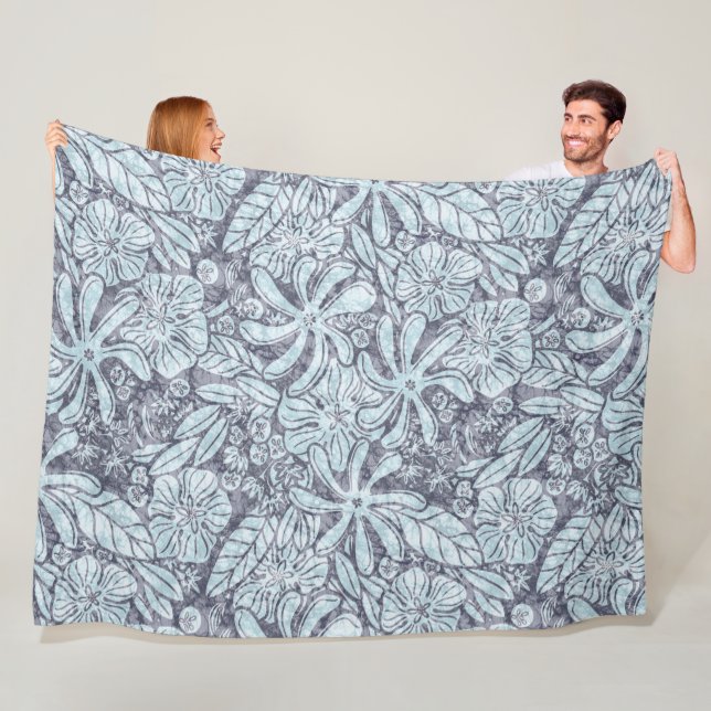 Hawaiian Print Naupakilima tiare Blume Fleecedecke (Beispiel)