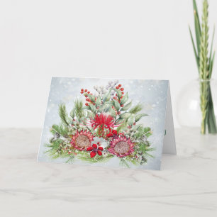 Hawaiian Protea Weihnachtsgrüßkarte Feiertagskarte