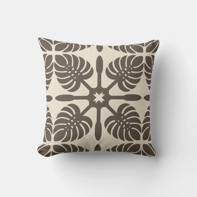 HAWAIIAN QUILT COUSSIN - Monstera (Recto)