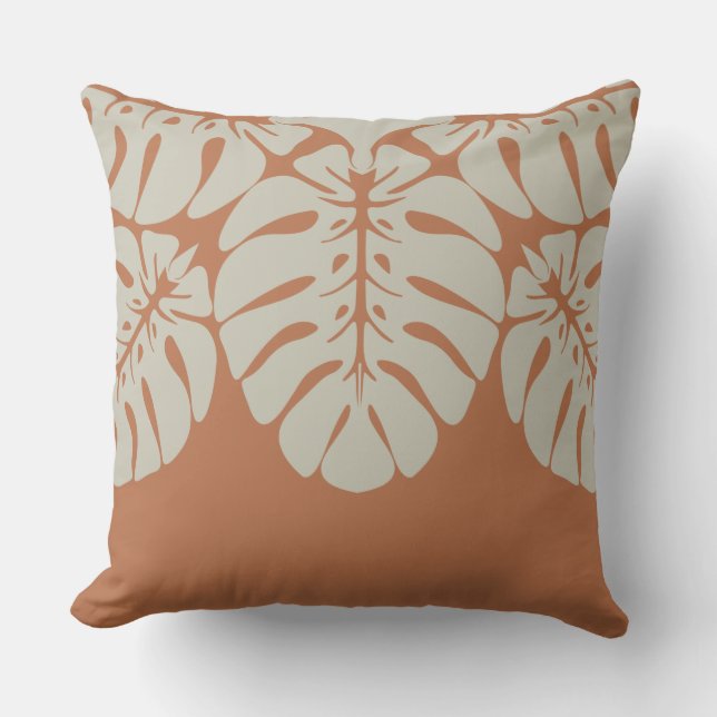 HAWAIIAN QUILT PILLOW-monstera-Keuchkissen Kissen (Vorderseite)