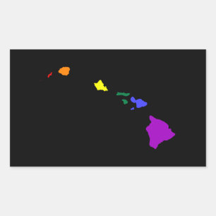 Hawaiian Rainbow Rechteckiger Aufkleber