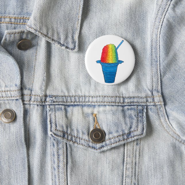 Hawaiian Rainbow Shave Ice Frozen Dessert Hawaii Button (Beispiel)