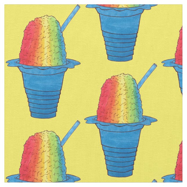 Hawaiian Rainbow Shave Ice Frozen Dessert Hawaii Stoff (Nahaufnahme)