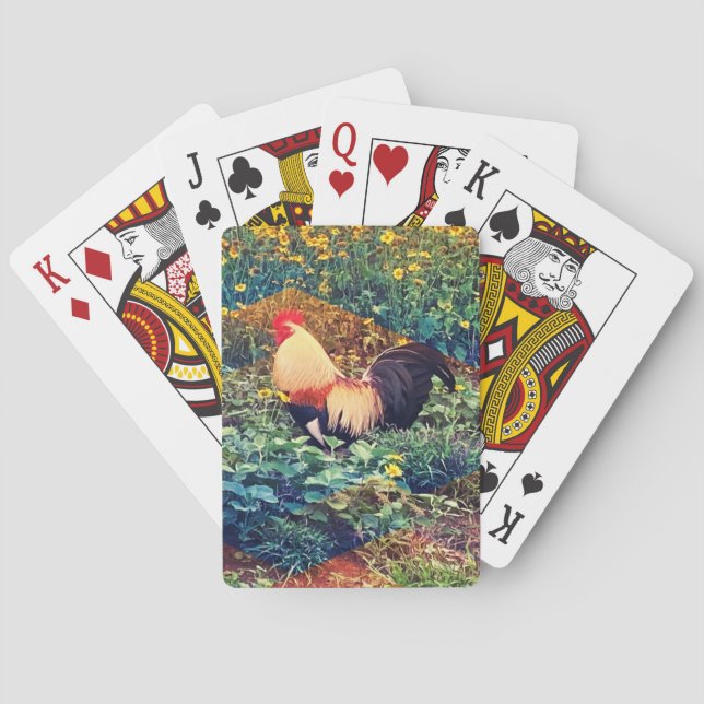 Hawaiian Rooster Spielkarten (Rückseite)