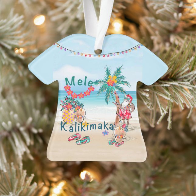 Hawaiian Santa Aloha Shirt Ornament (Baum)