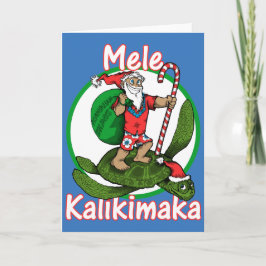 Hawaiian Santa Feiertagskarte