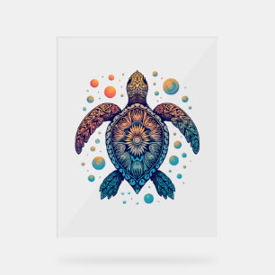 Hawaiian Sea Turtle Krawatte-Dye Hawaii Urlaub Str Acrylschild