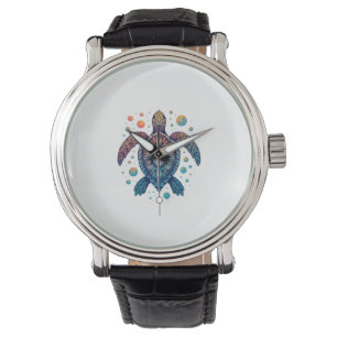 Hawaiian Sea Turtle Krawatte-Dye Hawaii Urlaub Str Armbanduhr