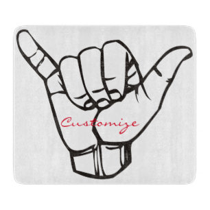 Hawaiian Shaka Brah Wave Thunder_Cove Schneidebrett