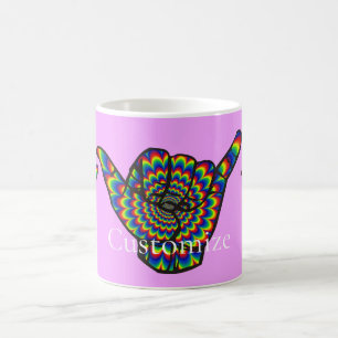 Hawaiian Shaka Psychedelic Thunder_Cove Kaffeetasse