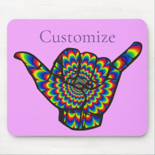 Hawaiian Shaka Psychedelic Thunder_Cove Mousepad