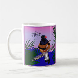 Hawaiian Shama Bird spielt Ukulele Kaffeetasse