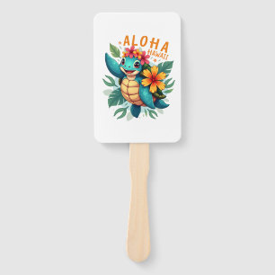 Hawaiian-Shirt Aloha Hawaii Meeresschildkröte Mädc Fächer