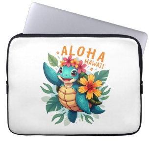 Hawaiian-Shirt Aloha Hawaii Meeresschildkröte Mädc Laptopschutzhülle