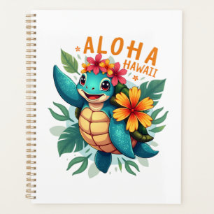 Hawaiian-Shirt Aloha Hawaii Meeresschildkröte Mädc Planer
