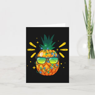 Hawaiian Summer Funny Sungles Ananas Weihnachten Karte