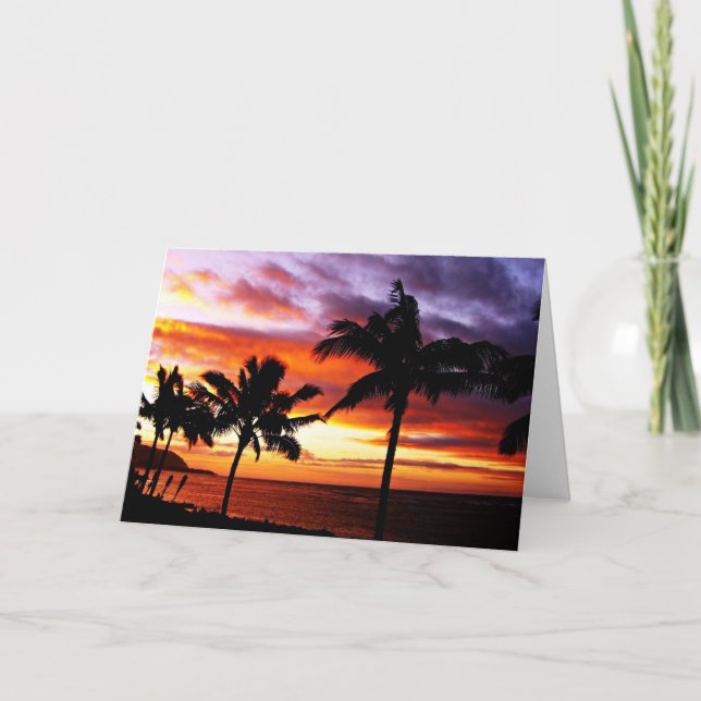 Hawaiian Sunset Card Karte (Vorderseite)