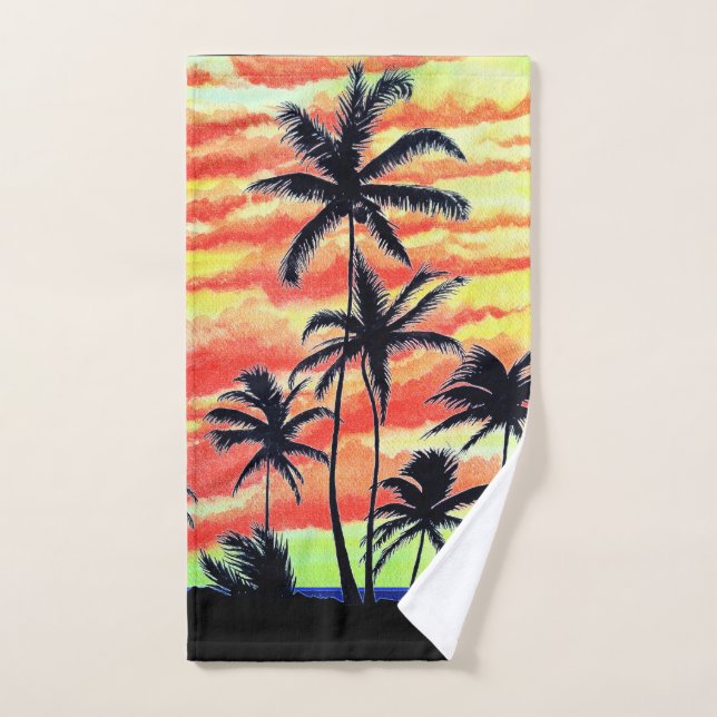 Hawaiian Sunset Coco Palms Handtuch (Handtuch)