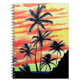 Hawaiian Sunset Coco Palms Notizblock