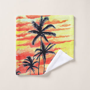 Hawaiian Sunset Coco Palms Waschlappen