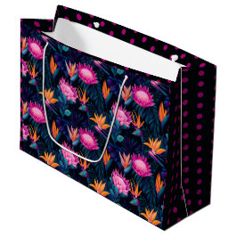 Hawaiian Sunset Glow: Protea Gift Bag Große Geschenktüte
