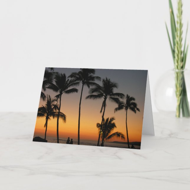 Hawaiian Sunset Karte (Vorderseite)