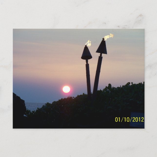 Hawaiian Sunset Luau Gifts Postkarte (Vorderseite)