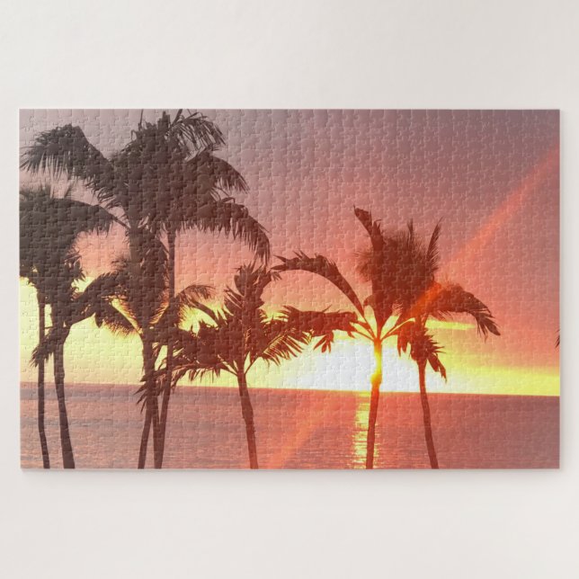Hawaiian Sunset Photo Designed Puzzle (Horizontal)