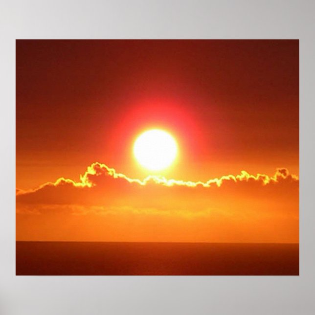 Hawaiian Sunset Sky Poster Print (Vorne)