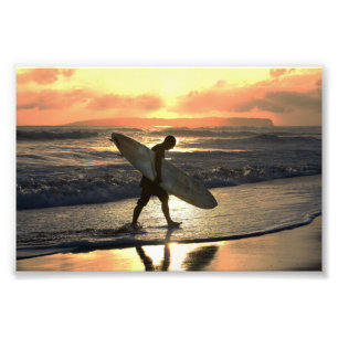 Hawaiian Surfer Heading Zuhause Fotodruck