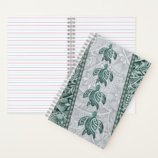 Hawaiian Tapa and Honu Notebook Notizbuch (Innen)