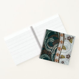 Hawaiian Tapa mit Hibiskus- und Honu-Notebook Notizbuch