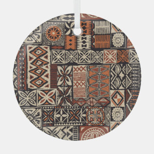 Hawaiian Tapa: Stammes-Patchwork Ornament Aus Glas