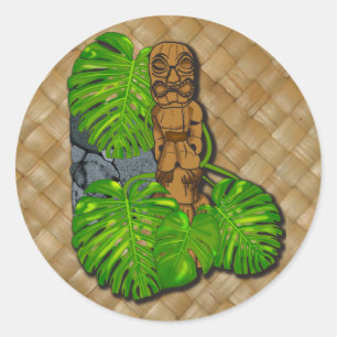 Hawaiian Tiki Lauhala Sticker
