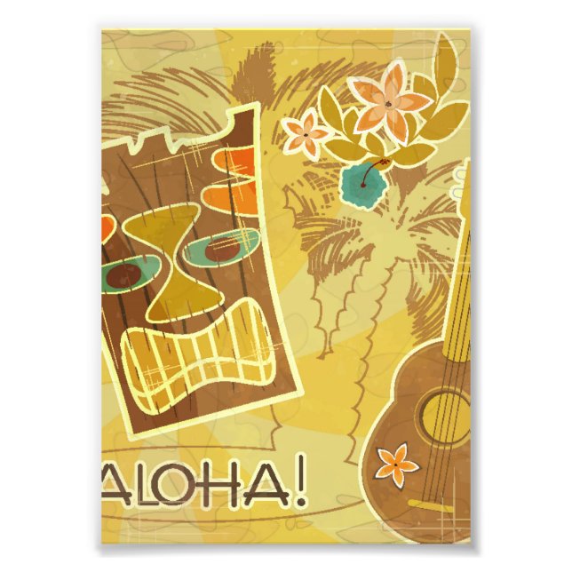 Hawaiian Tiki Mask Fotodruck (Vorne)