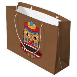 Hawaiian Tiki Mask Große Geschenktüte