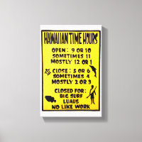 Hawaiian Time Stunden Open Closed Sign Island Time
