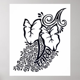 Hawaiian Tribal Taro Garden Tropisches Poster
