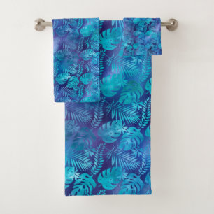 HAWAIIAN TROPICAL BLUE SAPPHIRE BADEZIMMER TOWEL S BADHANDTUCH SET
