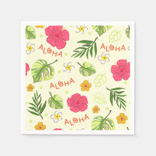 Hawaiian Tropical Floral Aloha Geburtstagspartei Serviette