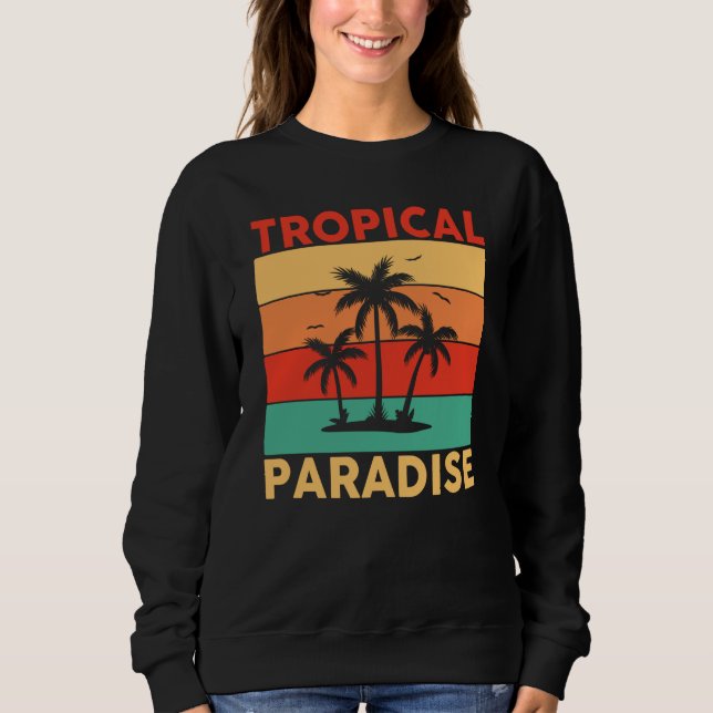 Hawaiian Tropical Paradise Hawaii Pineapple Tiki Sweatshirt (Vorderseite)