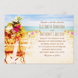 Hawaiian Tropical Rustic Beach Hochzeit Einladung