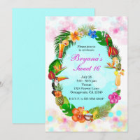 Hawaiian Tropical Summer Things Frame Luau Party