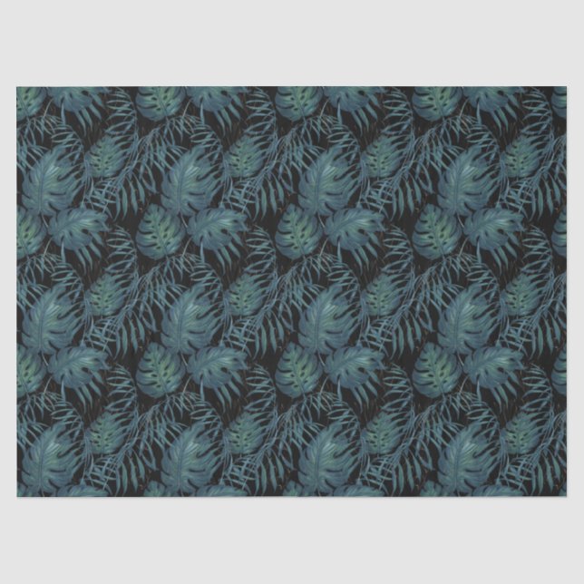 Hawaiian Tropics Monstera Verlasse Gewebepapier Seidenpapier (Vorderseite)