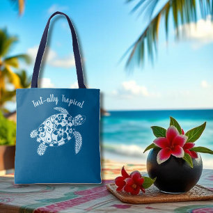 Hawaiian Turtle Fisherman Ästhetische Aquamarin Tasche