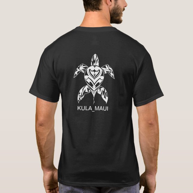 Hawaiian Turtle Tribal Kula, Maui Mens Tshirt (Rückseite)