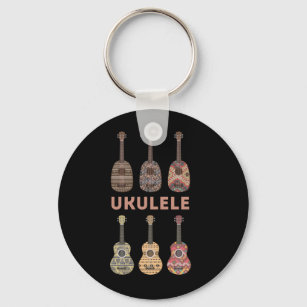 Hawaiian Ukulele Types of Musical Instruments Schlüsselanhänger