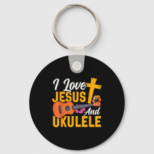 Hawaiian Ukulele Uke Jesus Glaube Christlich Ich L Schlüsselanhänger